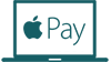 Apple Pay on laptop graphic