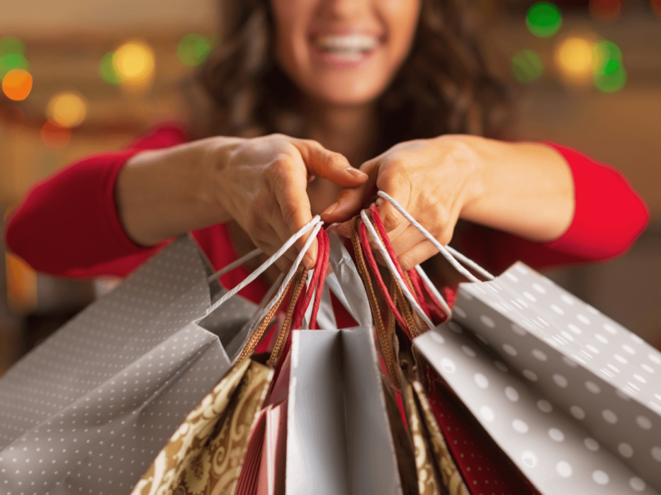 woman buying gifts