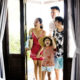 Asian family on vacation